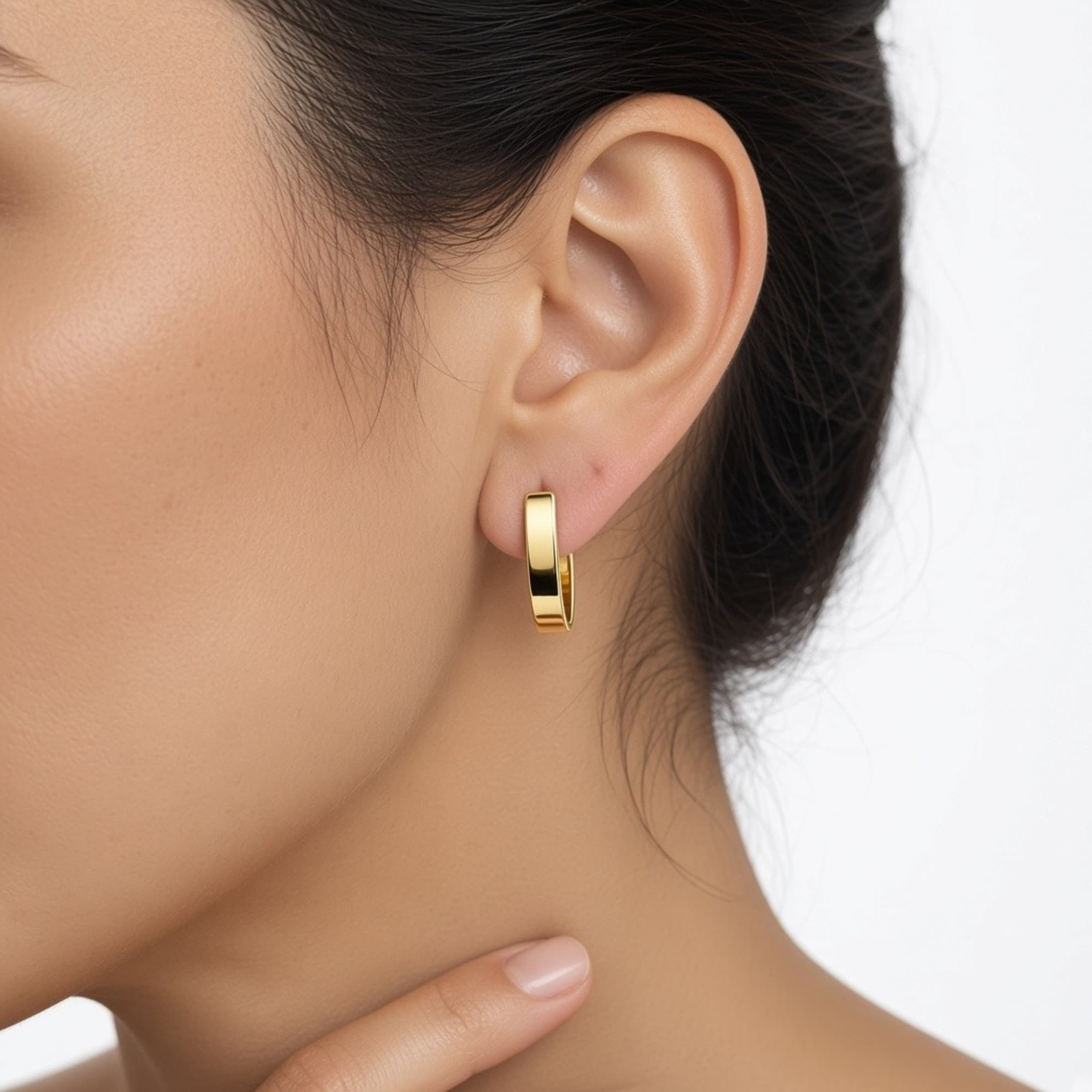 Brinco Argola Oval Dourado — miniatura 2