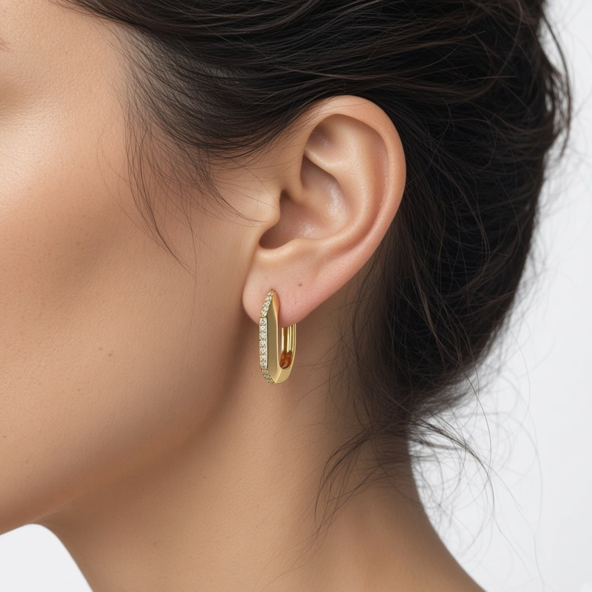 Brinco Argola Abaulada Dourado — miniatura 2