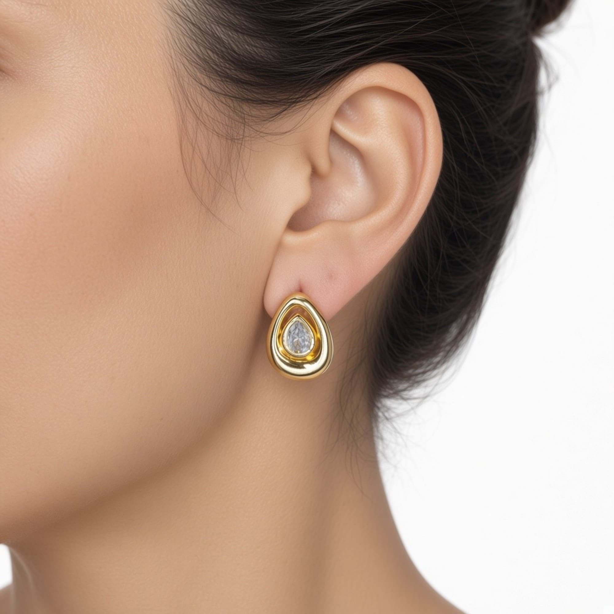 Brinco Gota Dourado — miniatura 2