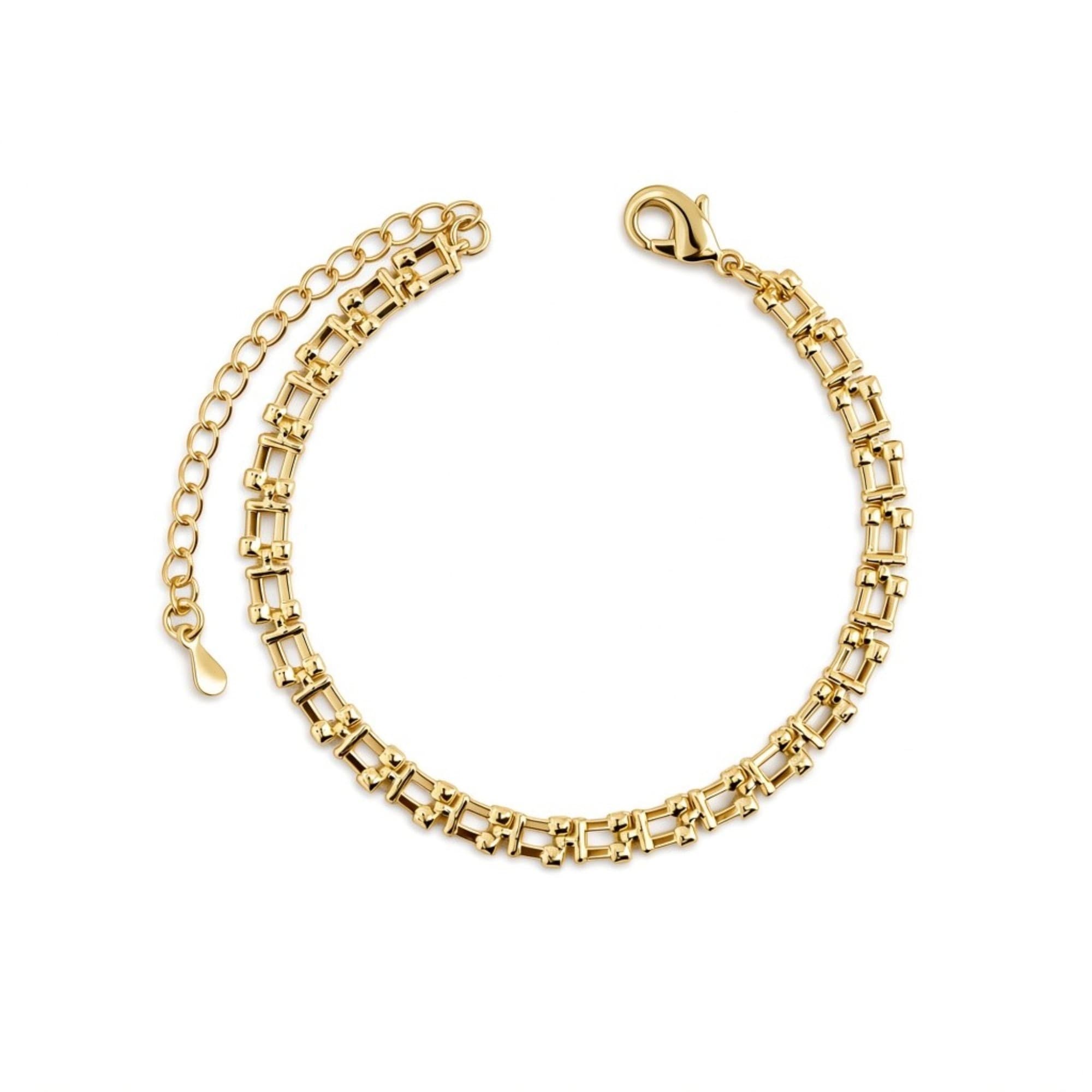 Pulseira Elos Cadeado Dourado