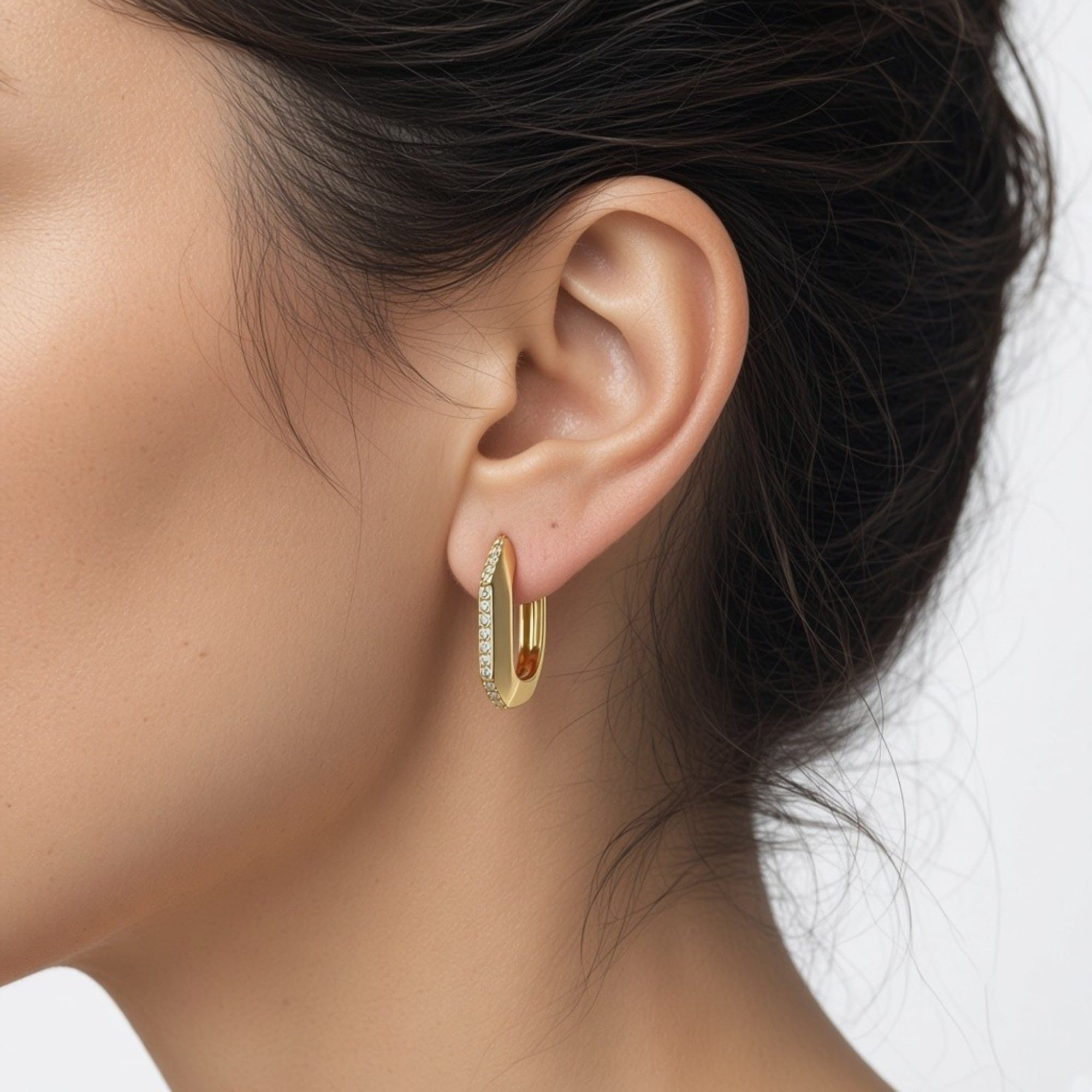 Brinco Argola Abaulada Dourado – imagem 2