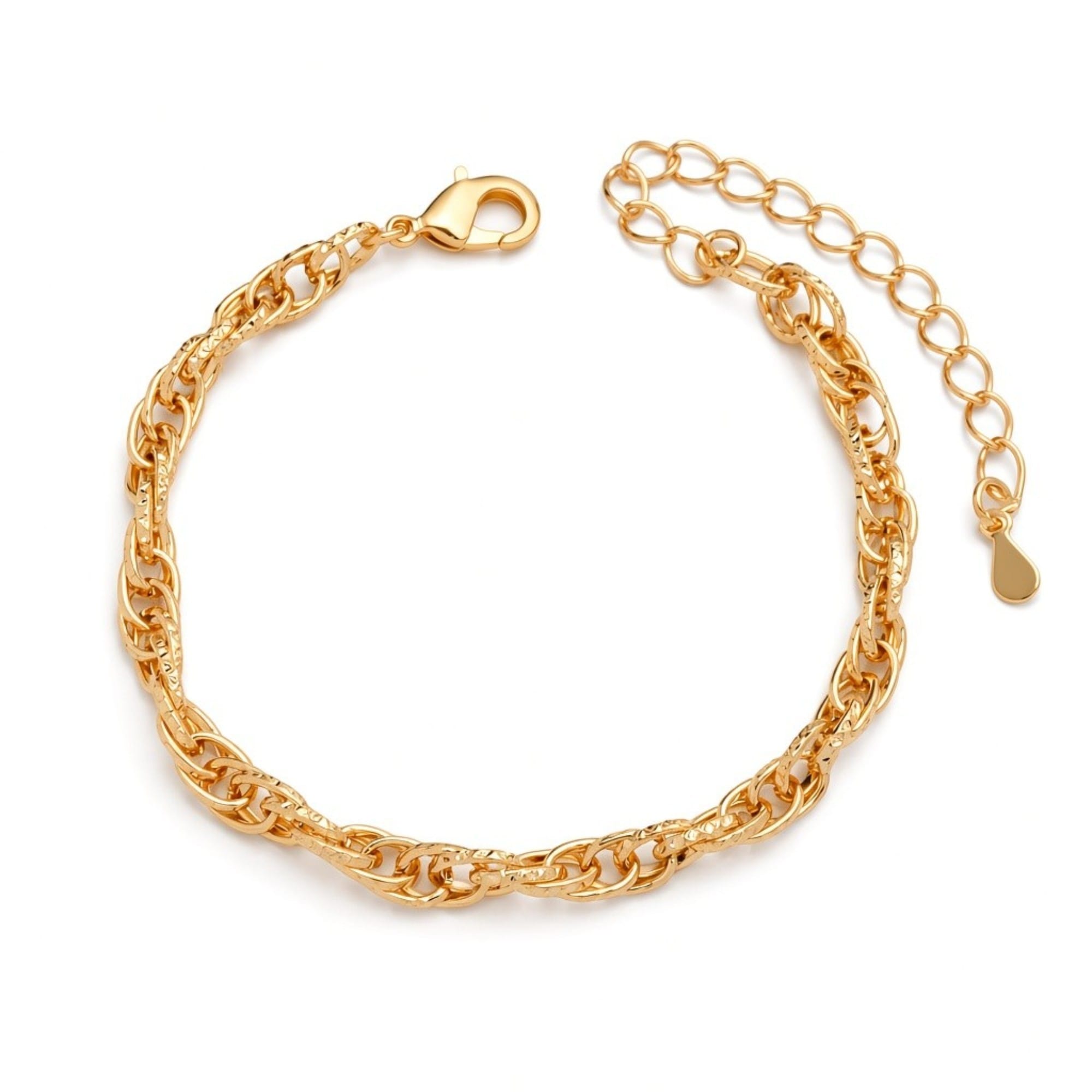 Pulseira Corda Diamantada Dourado